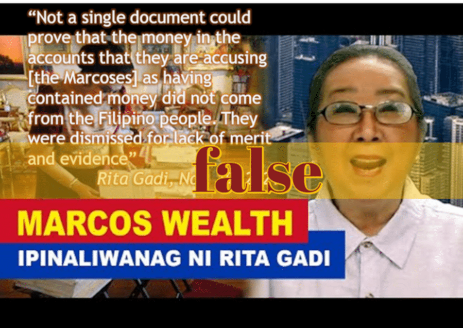 Ex-journalist claims ill-gotten wealth raps against Marcoses were all dismissed despite various local and international court decisions
