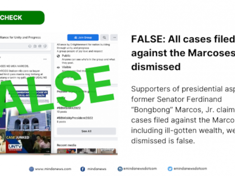 FB posts claim Marcoses won all their cases on alleged ill-gotten wealth