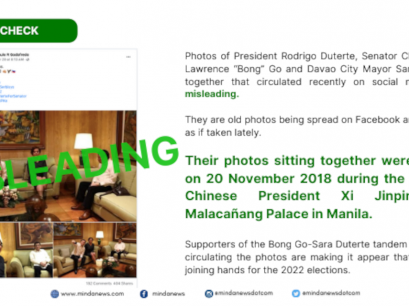 Misleading photo of Bong Go and Sara Duterte tandem