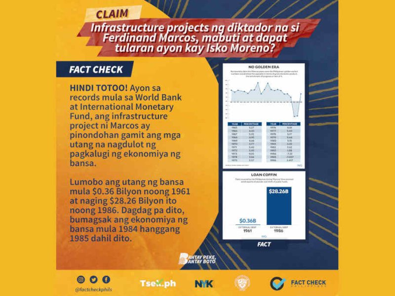 Infrastructure projects ng diktador na si Ferdinand Marcos, mabuti at dapat tularan ayon kay Isko Moreno?
