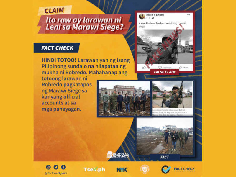 Ito raw ay larawan ni Leni Robredo sa Marawi Siege?