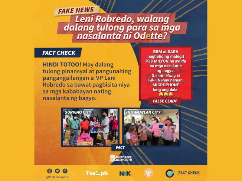 Leni Robredo, walang dalang tulong para sa mga nasalanta ni 'Odette'?