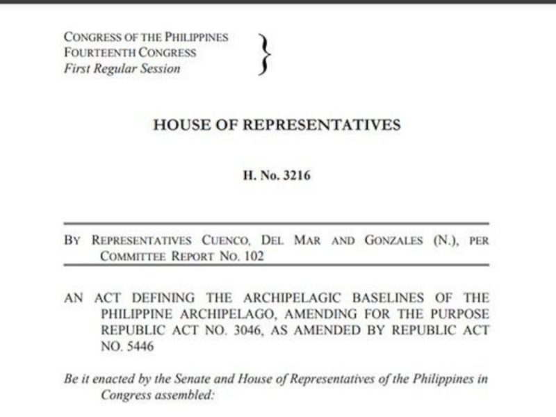Who authored the bills for the Philippine Archipelagic Baselines law?