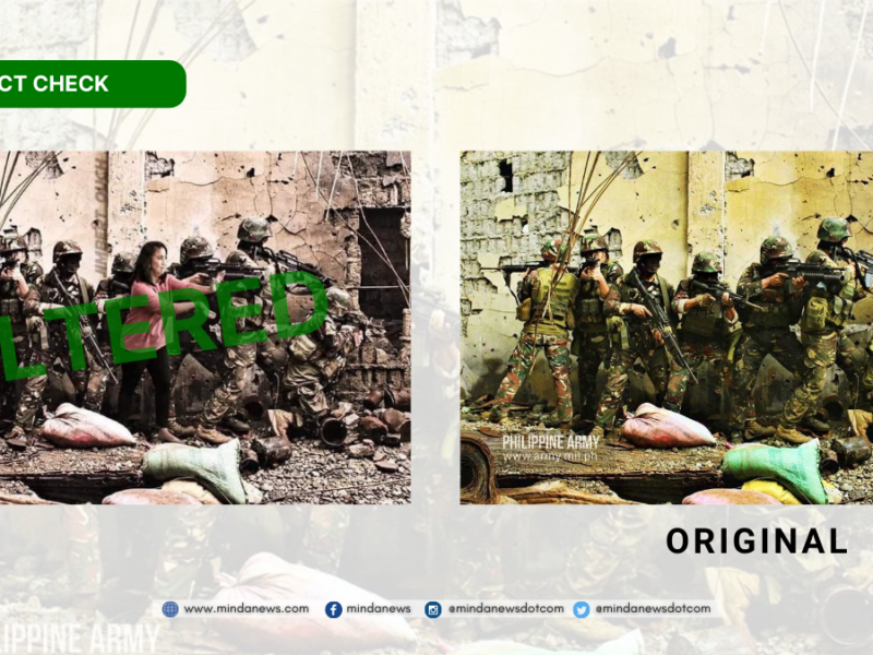 Photo circulating that shows Robredo together with soldiers during Marawi siege in 2017 is altered