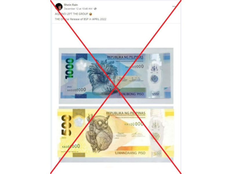 Fake Philippine banknote design circulates online alongside fears democracy icons were 'erased'