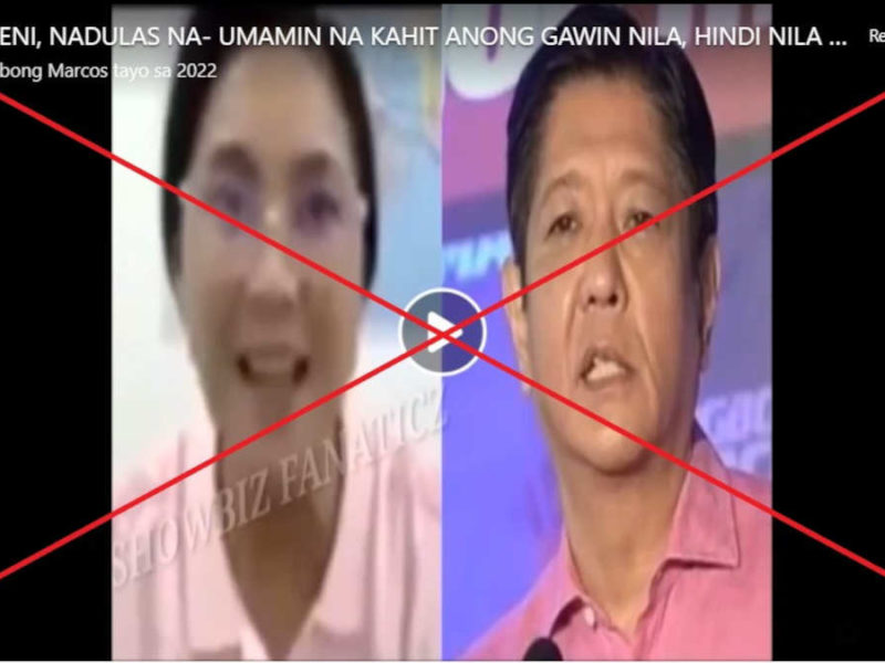 Misleading posts claim Philippine VP 'admitted she cannot win top job in 2022'