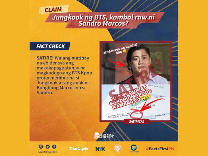 Jungkook ng K-pop group na BTS, kambal daw ni Sandro Marcos?