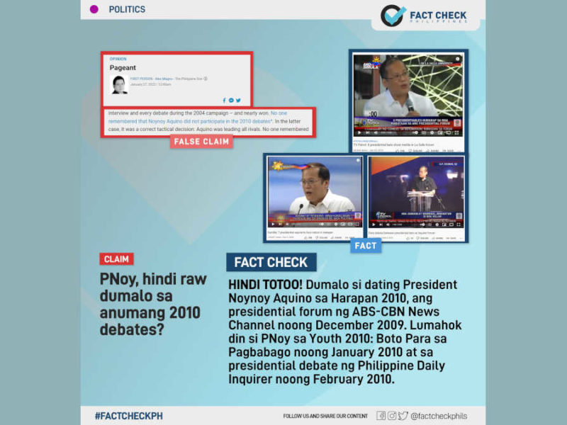 PNoy, hindi raw dumalo sa 2010 debates?