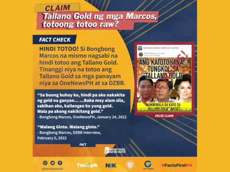 Tallano Gold ng mga Marcos, totoong-totoo raw?