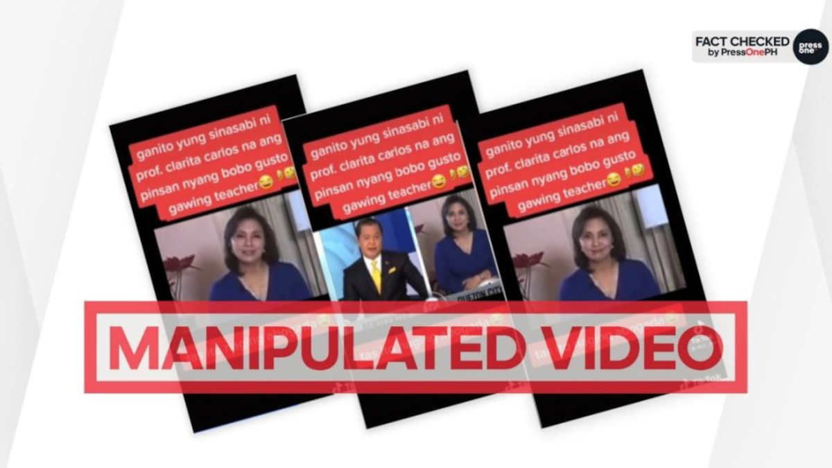 Manipulated video of Noli de Castro interviewing Leni Robredo spreads online