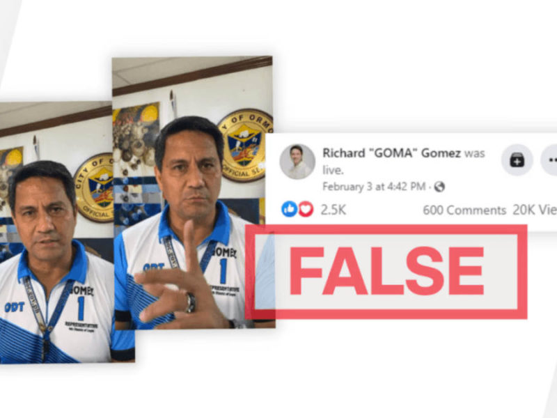 Richard Gomez thinks PressONE.PH’s fact-check story is by Rappler
