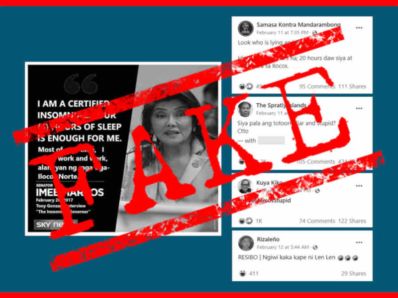 Imee Marcos DID NOT say she is a ‘certified insomniac’