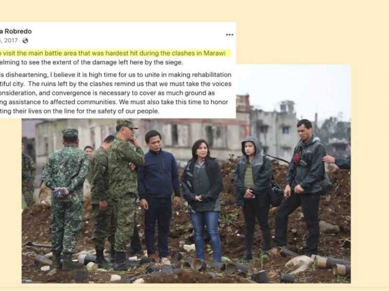 Kulang sa konteksto ang pahayag ni Jay Sonza na nagsinungaling daw si VP Leni Robredo tungkol sa pagbisita niya sa Marawi bago ang siege noong 2017