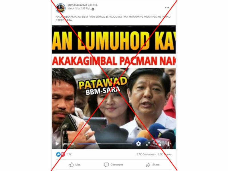 afp-misleading-posts-hit-boxer-turned-politician-manny-pacquiao-with-tearful-apology-claim