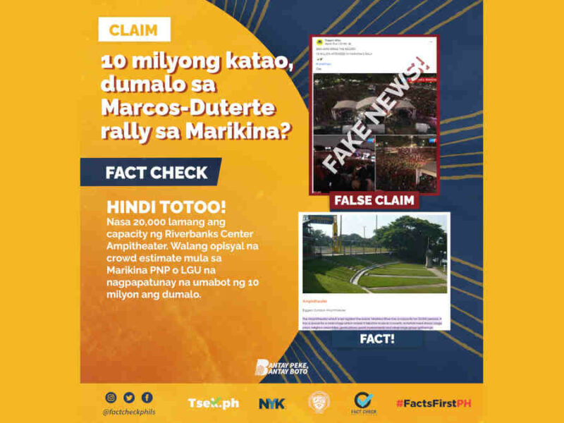 Marcos-Duterte rally sa Marikina, dinumog ng 10 milyon katao?
