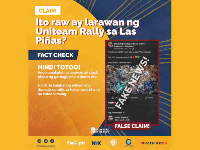 Ito raw ay larawan ng UniTeam rally sa Las Piñas?