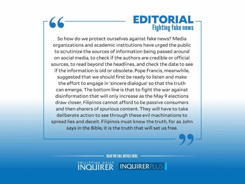 Excerpt from Inquirer editorial "Fighting fake news"
