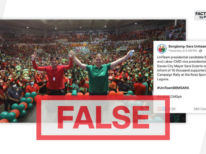UniTeam Sta. Rosa rally attendance estimate ‘bloated’?