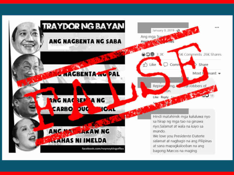 Graphic makes FALSE, UNPROVEN claims vs Aquino family