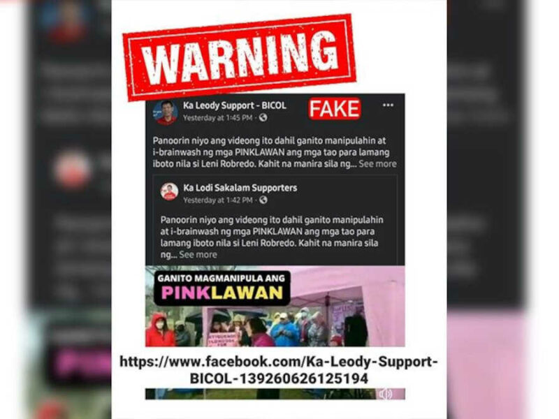 Pekeng 'Ka Leody supporter' pages naglipana para banatan Robredo, Kakampinks