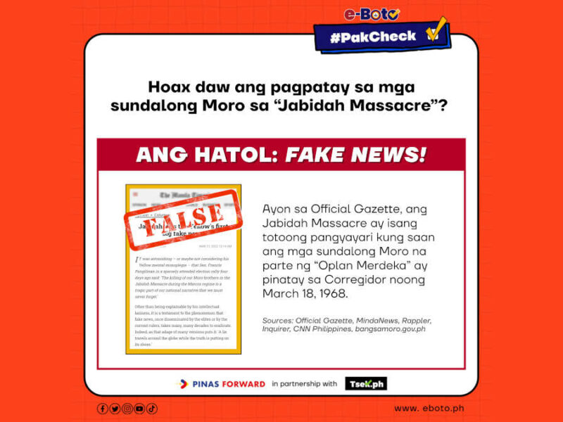 Hoax daw ang pagpatay sa mga sundalong Moro sa “Jabidah Massacre”?