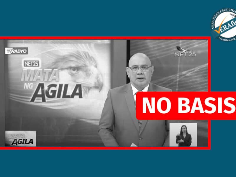 Eagle News, NET25 report baseless claim that CPP founder Joma Sison advises Robredo presidential bid