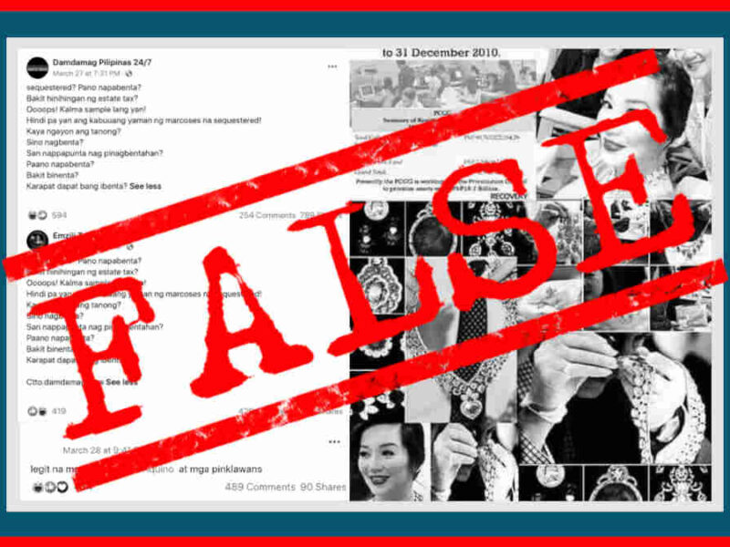 FALSE posts claim Kris Aquino wore Marcos sequestered jewelry