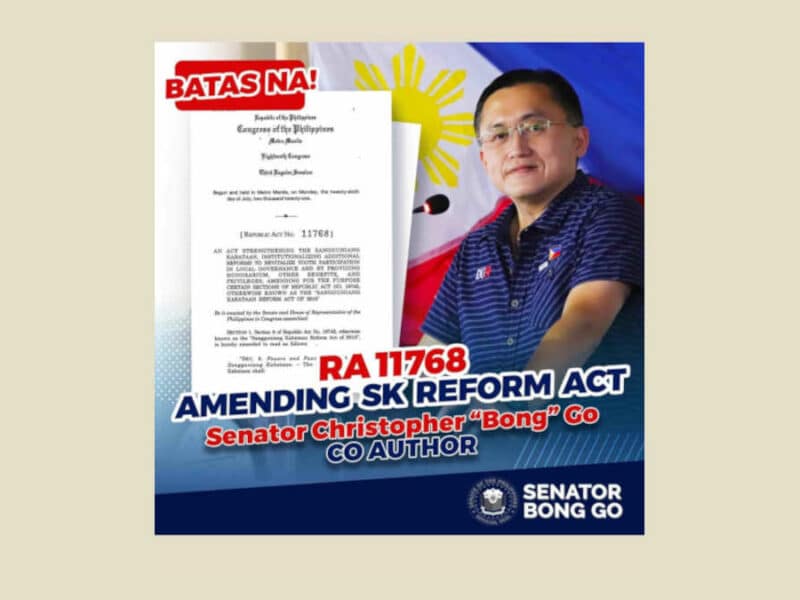 The Claim: Senator Go co-authored act providing honoraria to youth officials