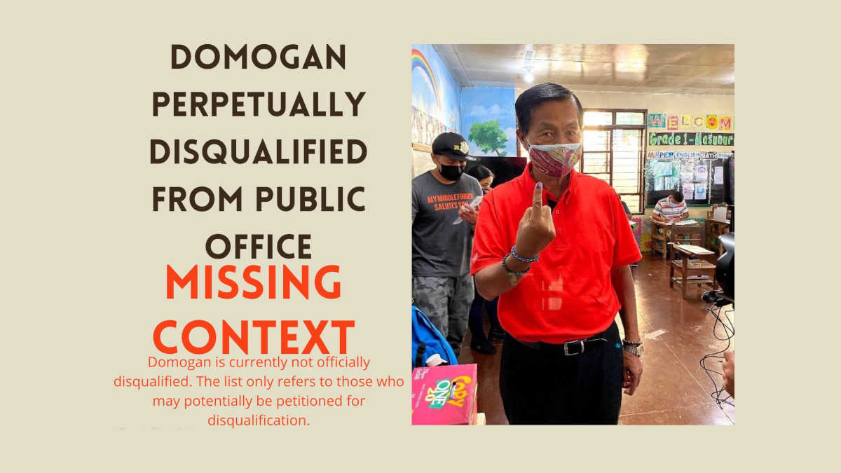The Claim: Domogan perpetually disqualified from public office