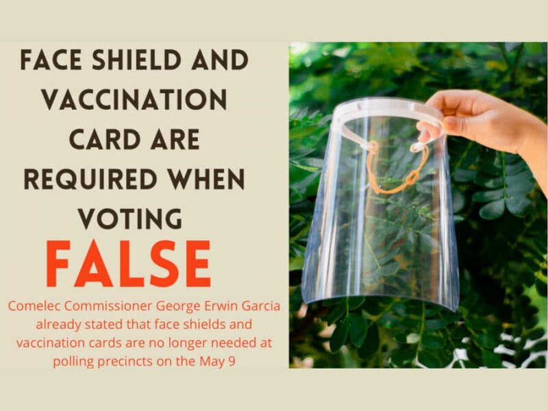 Reminder: you do not need face shields and vaccination cards to vote.