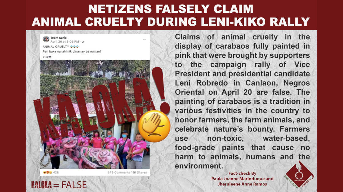 NETIZEN FALSELY CLAIM ANIMAL CRUELTY DURING LENI-KIKO RALLY