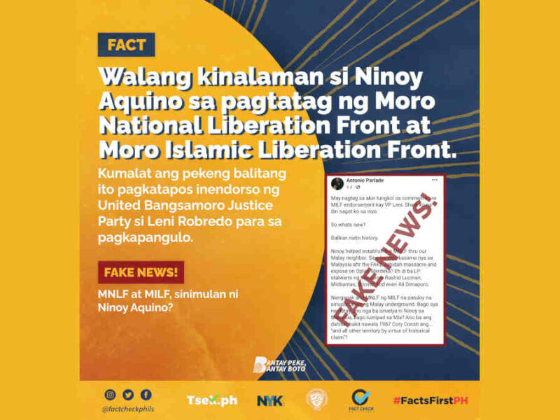 MNLF at MILF, sinimulan ni Ninoy Aquino?