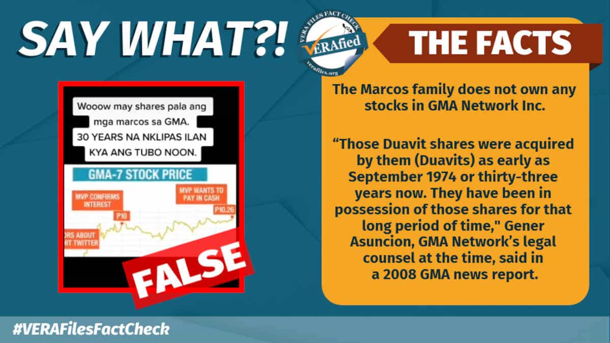 Marcoses DON’T own GMA stocks
