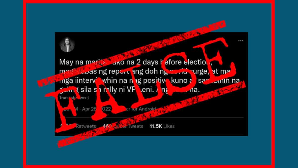 Posts claiming DOH to bloat COVID cases before elections NOT TRUE