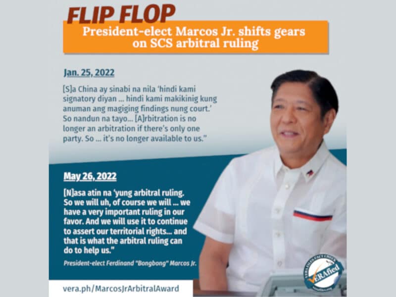 President-elect Marcos Jr. shifts gears on SCS arbitral ruling