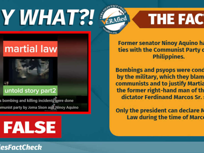 Video peddles FALSE claims about Martial Law declaration, Ninoy Aquino’s ties with communists