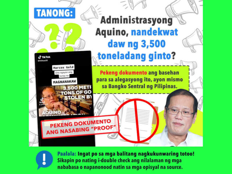 TONE-TONELADANG GINTO, DINEKWAT DAW NG ADMINISTRASYONG AQUINO?!