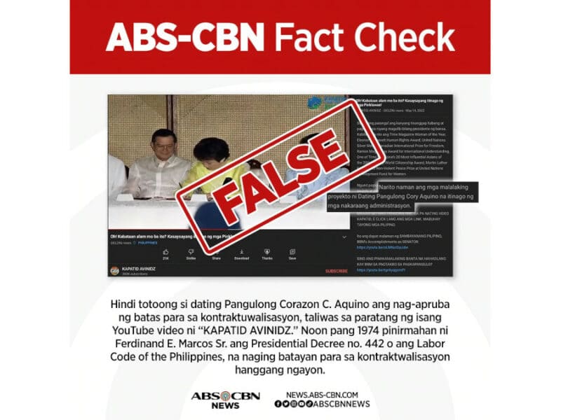 abs-cbn-di-si-cory-aquino-ang-pumirma-ng-batas-para-sa-kontraktuwalisasyon