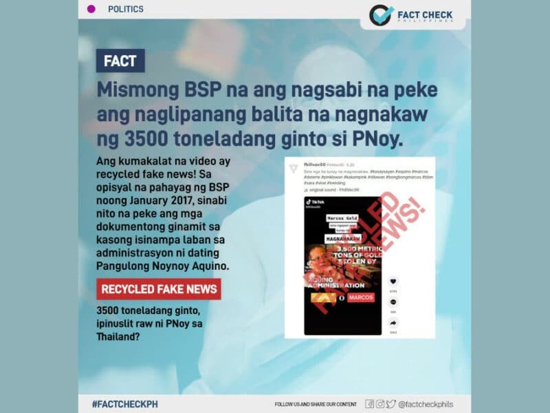 3500 toneladang ginto, ipinuslit raw ni dating Pangulong Noynoy Aquino sa Thailand?