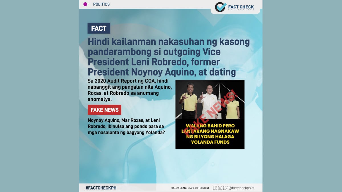 Noynoy Aquino, Mar Roxas at Leni Robredo, ibinulsa ang pondo para sa mga nasalanta ng bagyong Yolanda?