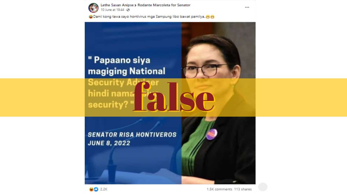 factrakers-hontiveros-didn-t-slam-next-national-security-adviser