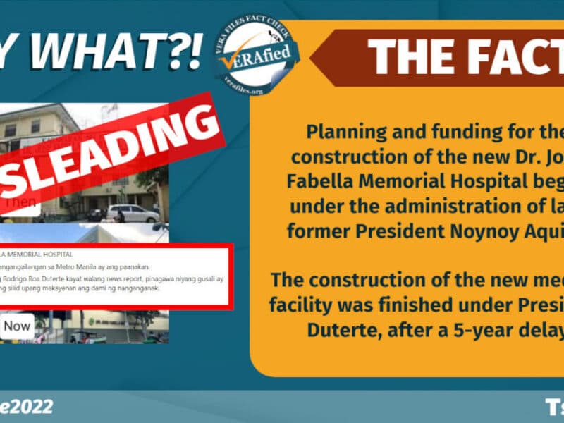 FB post MISLEADINGLY credits Fabella modernization to Duterte admin