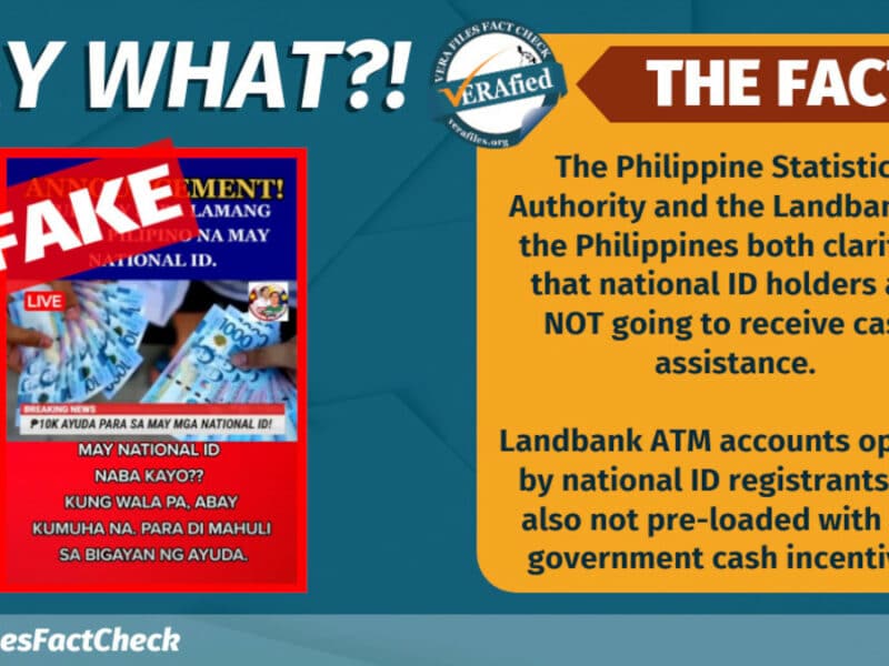P10K ‘ayuda’ for national ID holders is FAKE