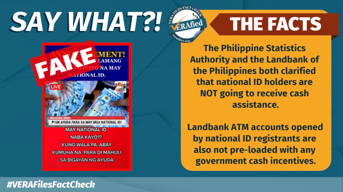 P10K ‘ayuda’ for national ID holders is FAKE