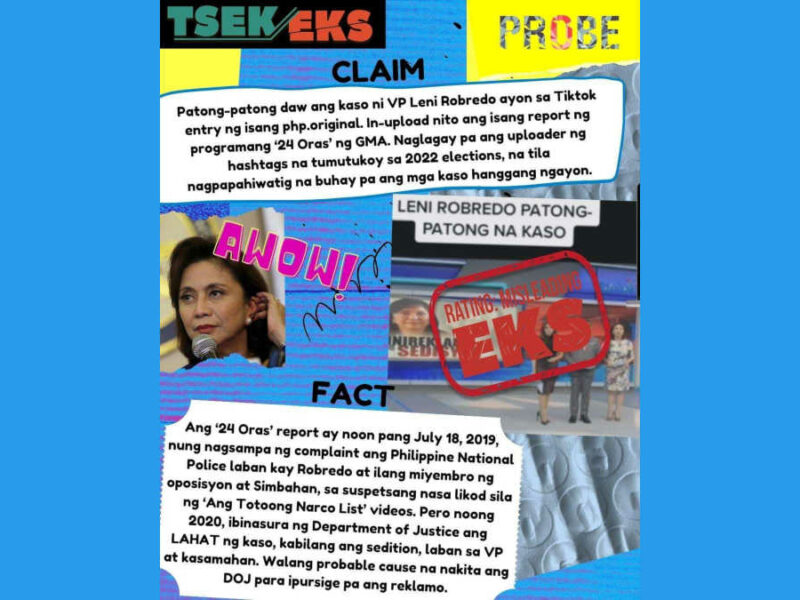 Tsek/Eks: Ilang araw bago bumaba si VP Leni Robredo sa puwesto, isa na namang unverified post ang umatake sa kanya.