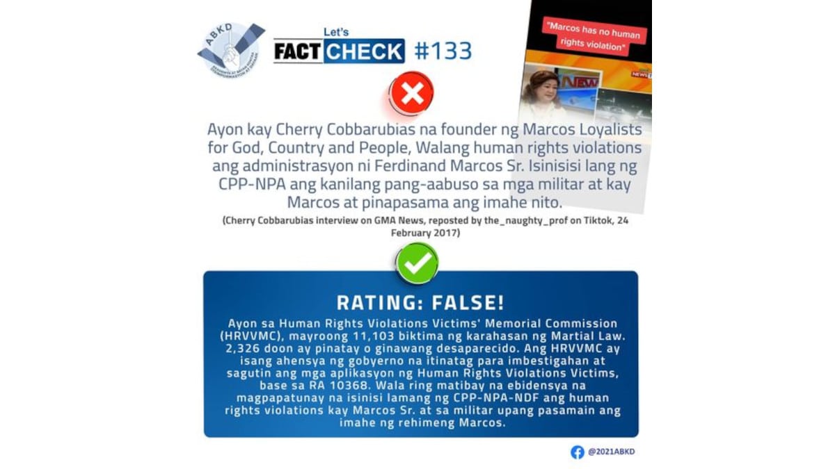 Totoo o Hindi? Wala nga bang human rights violations noong panahon ni Ferdinand Marcos Sr.?